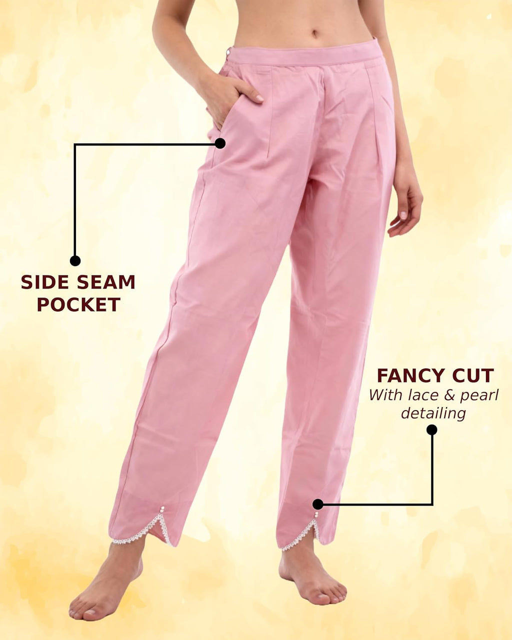 MEEROON Light Pink Floral Print & Embroidery 3 Piece Kurta Set for Women, Embroidered Kurta, Trouser/Pant & Dupatta Set